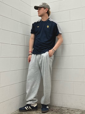 「サッカーユニフォーム」｜NKさん（メンズ・171cm）の夏コーディネート