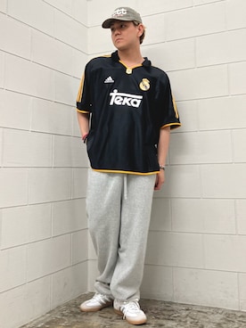 「サッカーユニフォーム」｜NKさん（メンズ・171cm）の夏コーディネート