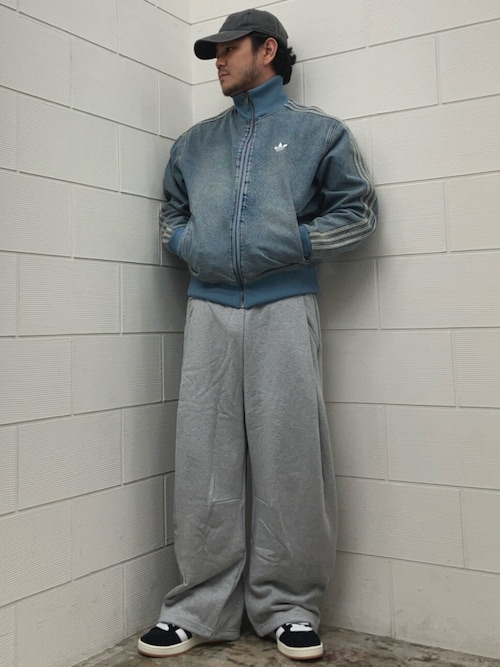 adidas（アディダス） デニムジャケット gジャン ファイヤーバード