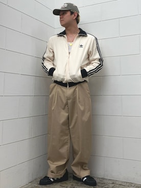 「アイテム（ジャージ）」を使った、NKさん（メンズ・171cm）の秋コーディネート