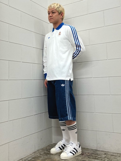 adidas パンツ アディカラー デニム ファイヤーバードショーツ