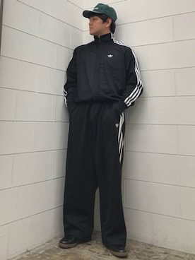 「adidas（アディダス）のOS TP（パンツ、ブラック系）」を使った、NKさん（メンズ・171cm）の夏コーディネート
