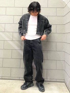 「デニムジャケット」｜NKさん（メンズ・171cm）の秋コーディネート