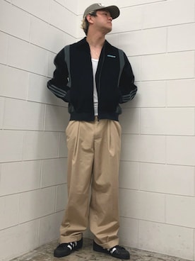 「adidas originals」｜「アイテム（ブルゾン）」を使った、NKさん（メンズ・171cm）の秋コーディネート
