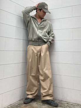 「アイテム（ジャージ）」を使った、NKさん（メンズ・171cm）の秋コーディネート