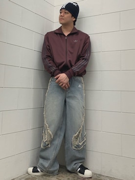 「adidas（アディダス）のスーパースター II / SUPERSTAR II / アディダスオリジナルス adidas Originals（Sneakers、ブラック系）」を使った、NKさん（メンズ・171cm）の春コーディネート