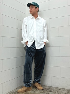 「adidas（アディダス）のFB TPベロア / ファイヤーバード トラックパンツ ベロア / ジャージ / アディダスオリジナルス adidas Originals（その他パンツ）」を使った、NKさん（メンズ・171cm）の秋コーディネート