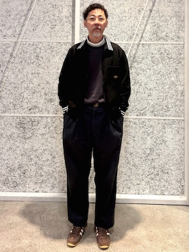 「アイテム（ジャージ）」を使った、KKさん（メンズ・172cm）の冬コーディネート