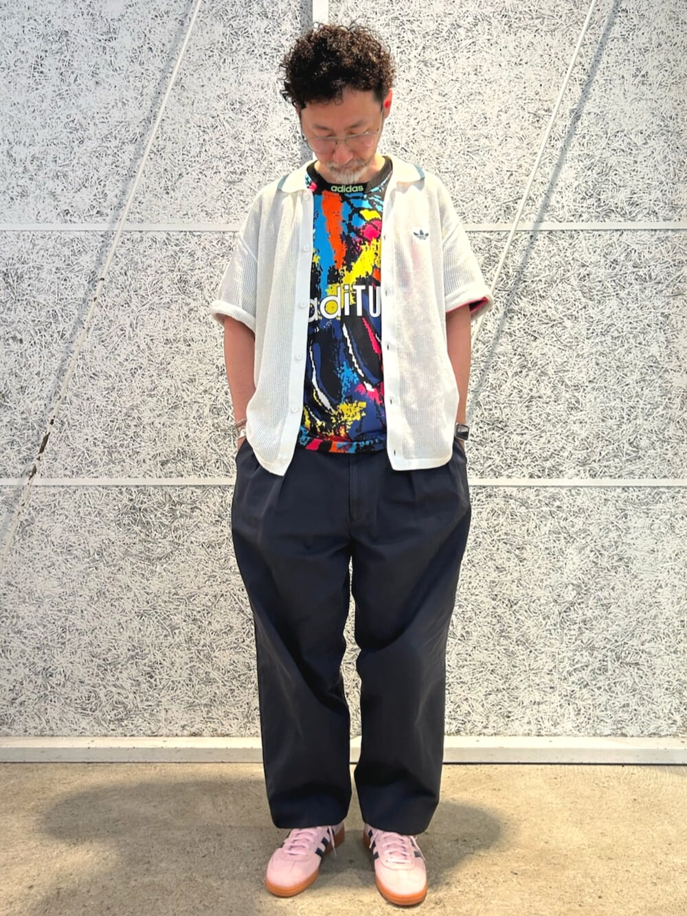 アーカイブ AOPジャージー、アディダス オリジナルス ボタン ニット