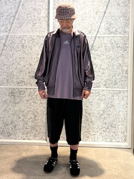 「アイテム（ジャージ）」を使った、KKさん（メンズ・172cm）の秋コーディネート