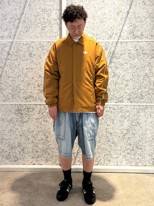 Z1268 アディダスオリジナルス コーチジャケットワンポイント刺繍ロゴ80s