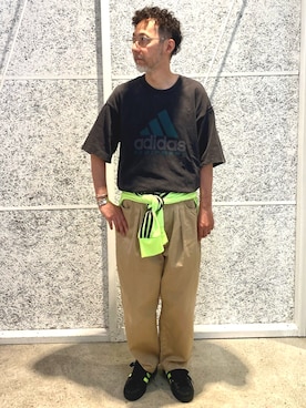 「アイテム（ジャージ）」を使った、KKさん（メンズ・172cm）の夏コーディネート