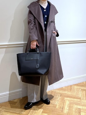 「アイテム（ステンカラーコート）」を使った、ikさん（レディース・165cm・40代）の秋コーディネート