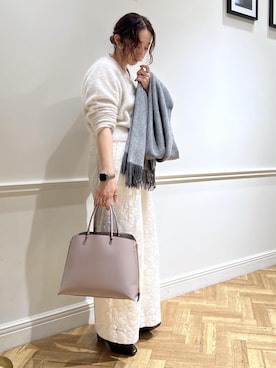 「アイテム（トートバッグ）」を使った、ikさん（レディース・165cm・40代）の冬コーディネート