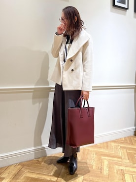 「アイテム（バンダナ/スカーフ）」を使った、ikさん（レディース・165cm）の冬コーディネート