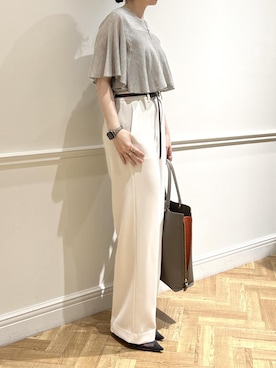 「ROPE'（ロペ）のアイテム（パンツ）」を使った、ikさん（レディース・165cm）の春コーディネート