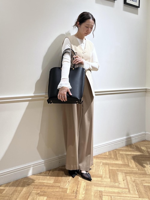 【新品・未使用】ROPEダブルクロスストレッチフレアジレ/接触冷感・イージーケア ROPE'｜ダブルクロスストレッチフレアジレ/接触冷感・イージーケア