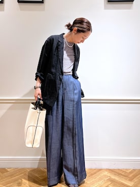 「アイテム（テーラードジャケット）」を使った、ikさん（レディース・165cm・30代）の夏コーディネート