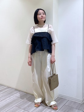 「アニエスベー」｜FUKUDAさん（レディース・151cm）の夏コーディネート
