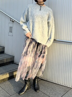 ECスタッフさん（レディース・161cm）の冬コーディネート