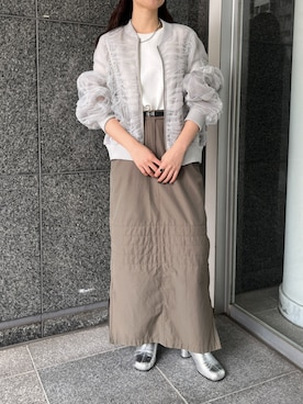 「アイテム（MA-1）」を使った、ECスタッフさん（骨格ストレート・レディース・163cm）の冬コーディネート