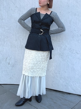 ECスタッフさん（レディース・154cm）の冬コーディネート