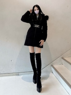 「GYDA（ジェイダ）のアイテム」を使った、madokaさん（レディース・156cm）の秋コーディネート