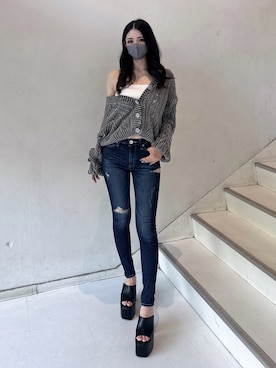 「アイテム（キャミソール）」を使った、madokaさん（レディース・156cm）の夏コーディネート