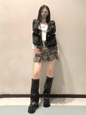 「秋」｜「アイテム（ブーツ）」を使った、madokaさん（レディース・156cm）の秋コーディネート