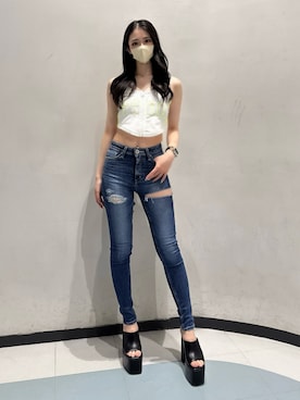 「アイテム（キャミソール）」を使った、madokaさん（レディース・156cm）の夏コーディネート