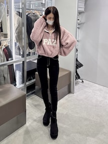 PAZハーフZIPボアショートトップス｜ジェイダ（GYDA）アウトレット公式