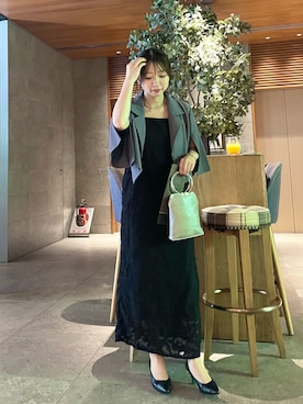 「Lumier（リュミエ）のアイテム（ワンピース/ドレス）」を使った、Asahiさん（骨格ストレート・レディース・157cm）の夏コーディネート