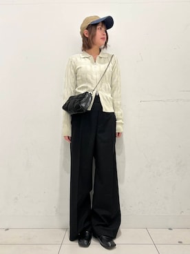 「SENSE OF PLACE by URBAN RESEARCH（センスオブプレイスバイアーバンリサーチ）のコインローファー（ローファー）」を使った、kiさん（レディース・154cm）の冬コーディネート