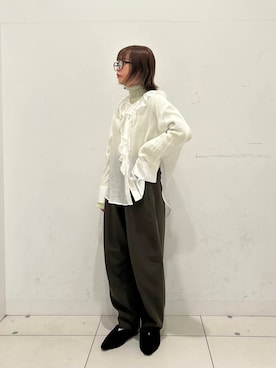 「ゆるピタ×ナチュラル」｜kiさん（レディース・154cm）の秋コーディネート