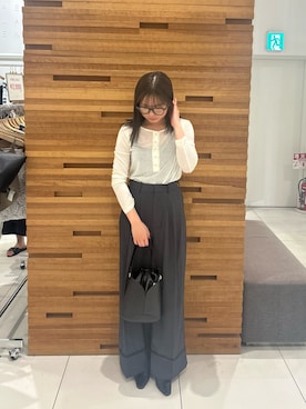 「SENSE OF PLACE by URBAN RESEARCH（センスオブプレイスバイアーバンリサーチ）の3タックスラックスワイドパンツ（その他パンツ）」を使った、kiさん（レディース・154cm）の夏コーディネート