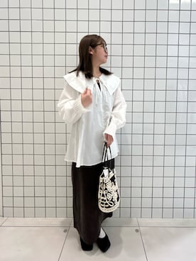 「アイテム（バレエシューズ）」を使った、kiさん（レディース・154cm）の秋コーディネート
