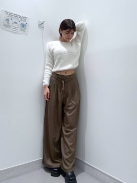 「FOREVER 21（フォーエバー トゥエンティーワン）のアイテム（ニット/セーター）」を使った、mnqiinさん（レディース・167cm）の冬コーディネート