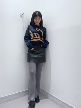 「FOREVER 21（フォーエバー トゥエンティーワン）のアイテム（スカート）」を使った、mnqiinさん（レディース・167cm）の秋コーディネート