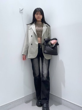 「FOREVER 21（フォーエバー トゥエンティーワン）のアイテム（ハンドバッグ）」を使った、mnqiinさん（レディース・167cm）の冬コーディネート