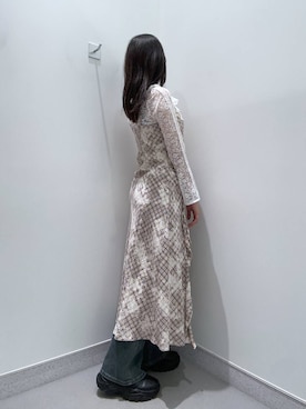 「アイテム（ワンピース/ドレス、パープル系）」を使った、mnqiinさん（レディース・167cm）の春コーディネート