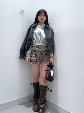 「FOREVER 21」｜「アイテム（ブルゾン）」を使った、mnqiinさん（レディース・167cm）の冬コーディネート