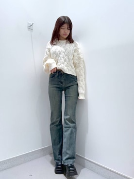 「FOREVER 21（フォーエバー トゥエンティーワン）のアイテム（ニット/セーター）」を使った、mnqiinさん（レディース・167cm）の秋コーディネート