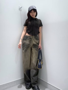 「FOREVER 21（フォーエバー トゥエンティーワン）のアイテム（帽子）」を使った、mnqiinさん（レディース・167cm）の春コーディネート