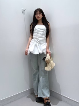 「アイテム（サンダル、その他）」を使った、mnqiinさん（レディース・167cm）の春コーディネート