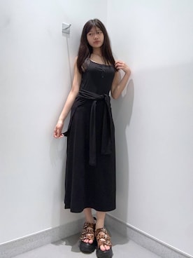 「アイテム（サンダル、その他）」を使った、mnqiinさん（レディース・167cm）の夏コーディネート