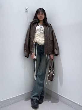 「FOREVER 21」｜「アイテム（ジャケット/アウター）」を使った、mnqiinさん（レディース・167cm）の春コーディネート