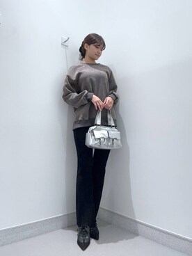 「FOREVER 21（フォーエバー トゥエンティーワン）のアイテム（スウェット）」を使った、mnqiinさん（レディース・167cm）の秋コーディネート