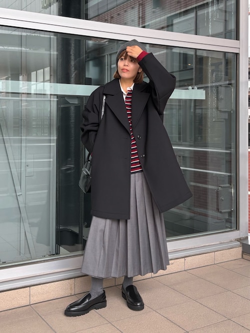 【COACH】 裏地総柄 総ロゴ ロゴ刻印ボタン チェスターコート ブラック COACH（コーチ）チェスターコート 黒 サイズ:XL メンズ/2200627709012