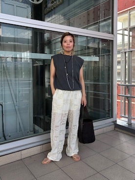 「NICOLAS LAINAS（ニコラスライナス）のアイテム」を使った、sakurako0406さん（レディース・160cm）の夏コーディネート