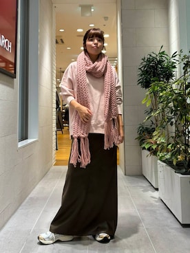 「アイテム（マフラー）」を使った、sakurako0406さん（レディース・160cm）の秋コーディネート